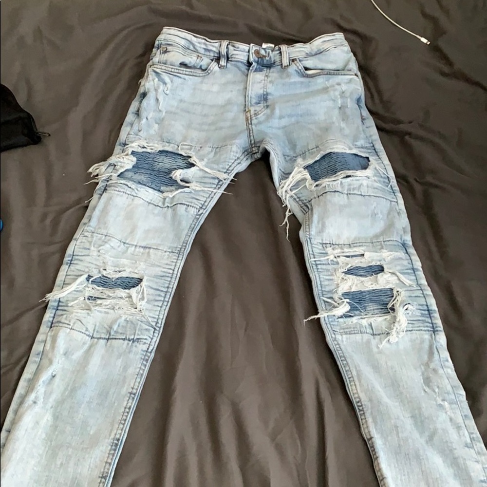 Men’s Ripped Ankle Skinny Jeans